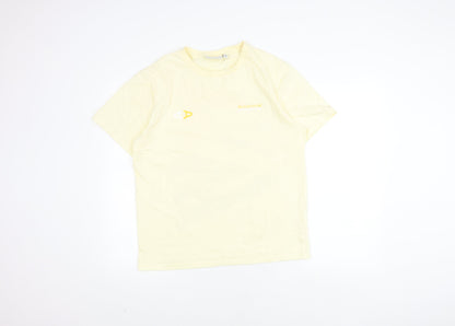 Arcminute Womens Yellow Geometric Print T-Shirt M
