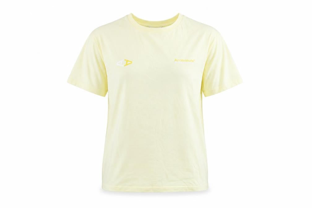 Arcminute Unisex Yellow Geometric Print T-Shirt M