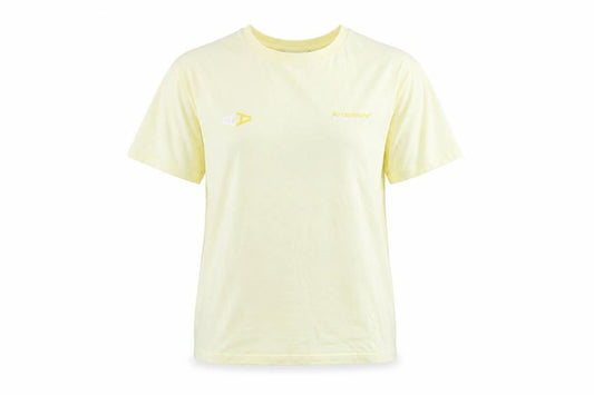 Arcminute Womens Yellow Geometric Print T-Shirt M