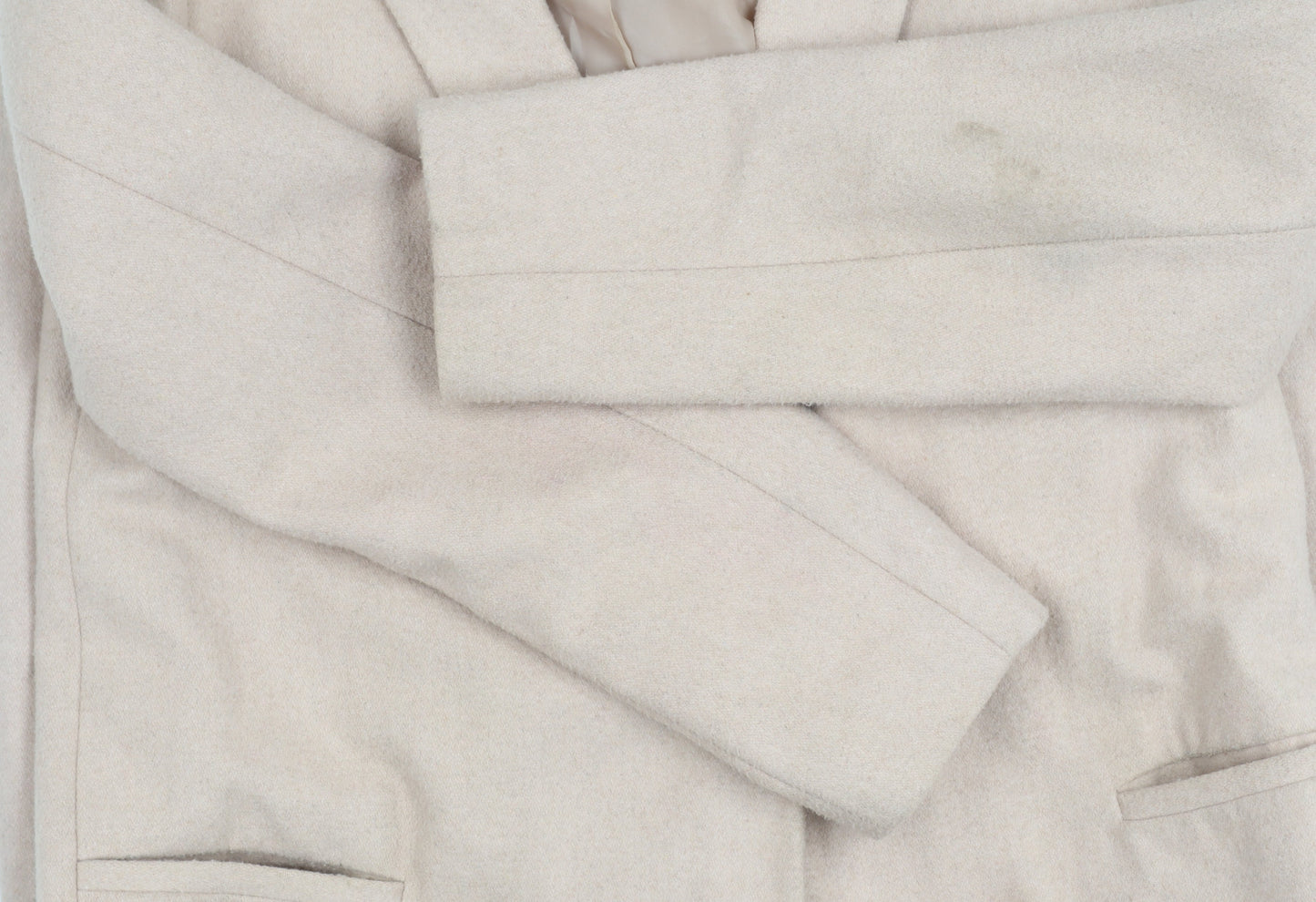 New Look Women's Beige Mid-Length Overcoat Size 12