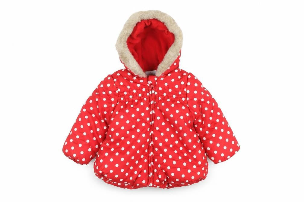 Mini Club Girls Red Puffer Jacket 6-9 Months