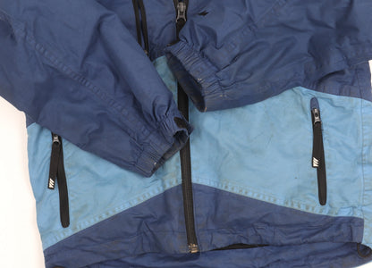 Close-up detail of Skogstad girls’' blue parka jacket 7 years