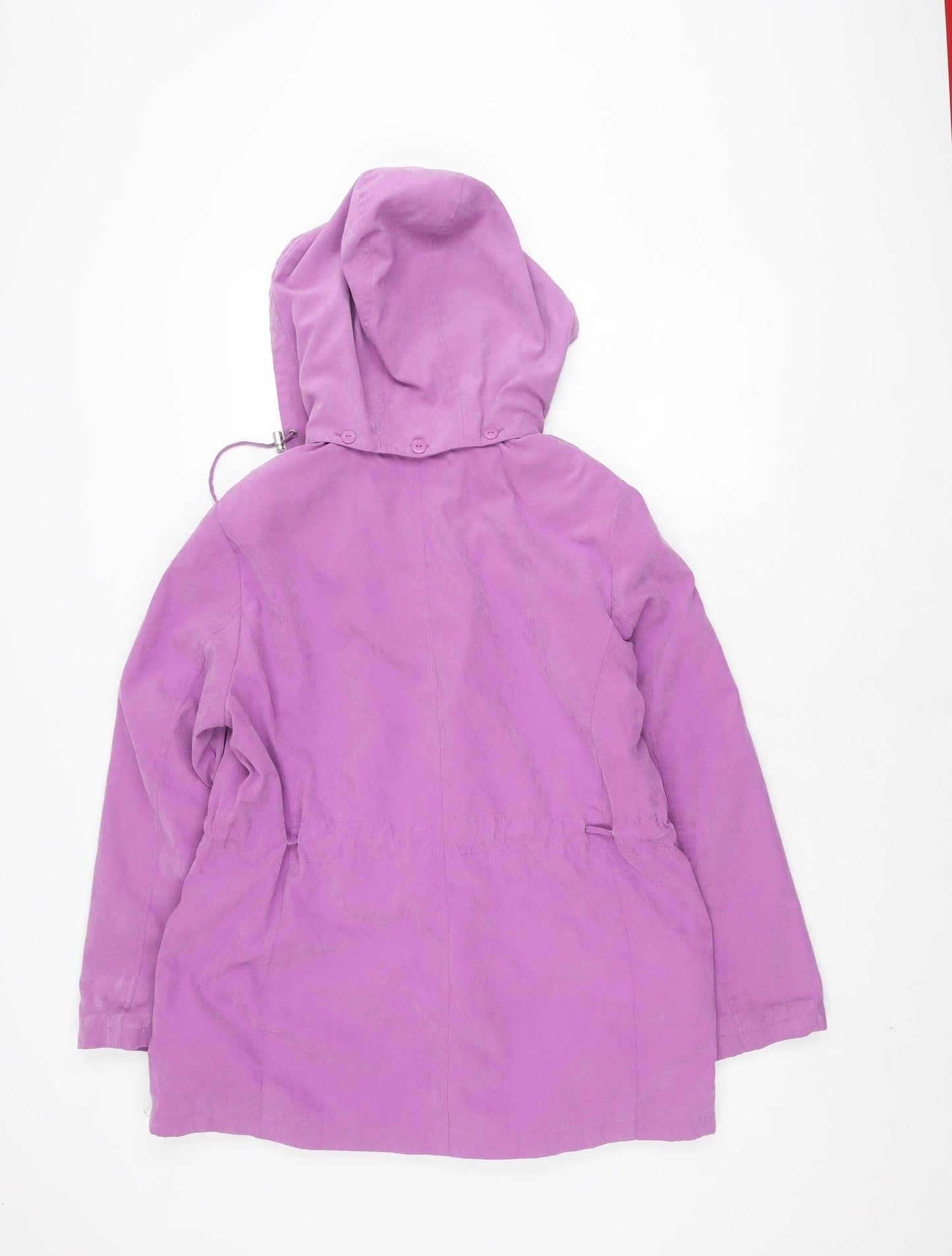 Bm Collection Women's Purple Mid-Length Hooded Jacket