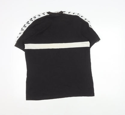 Back view of Adidas Men’s Black Crew Neck T-Shirt -, size M