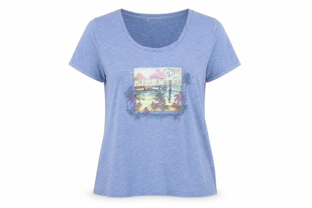 Marks & Spencer Women's Blue T-Shirt Size 12 Casual