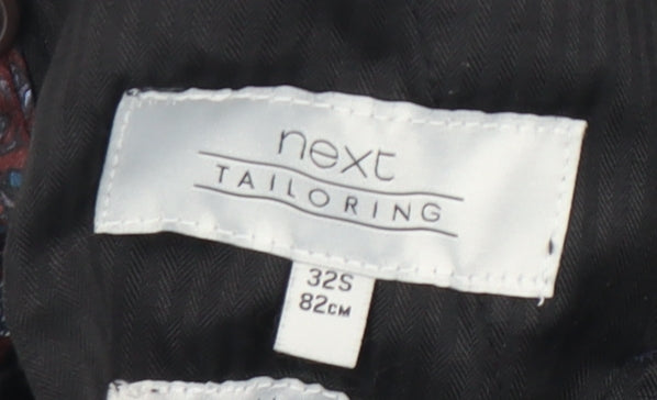 Next Men's Blue Check Suit Trousers Size 32W 29L Short