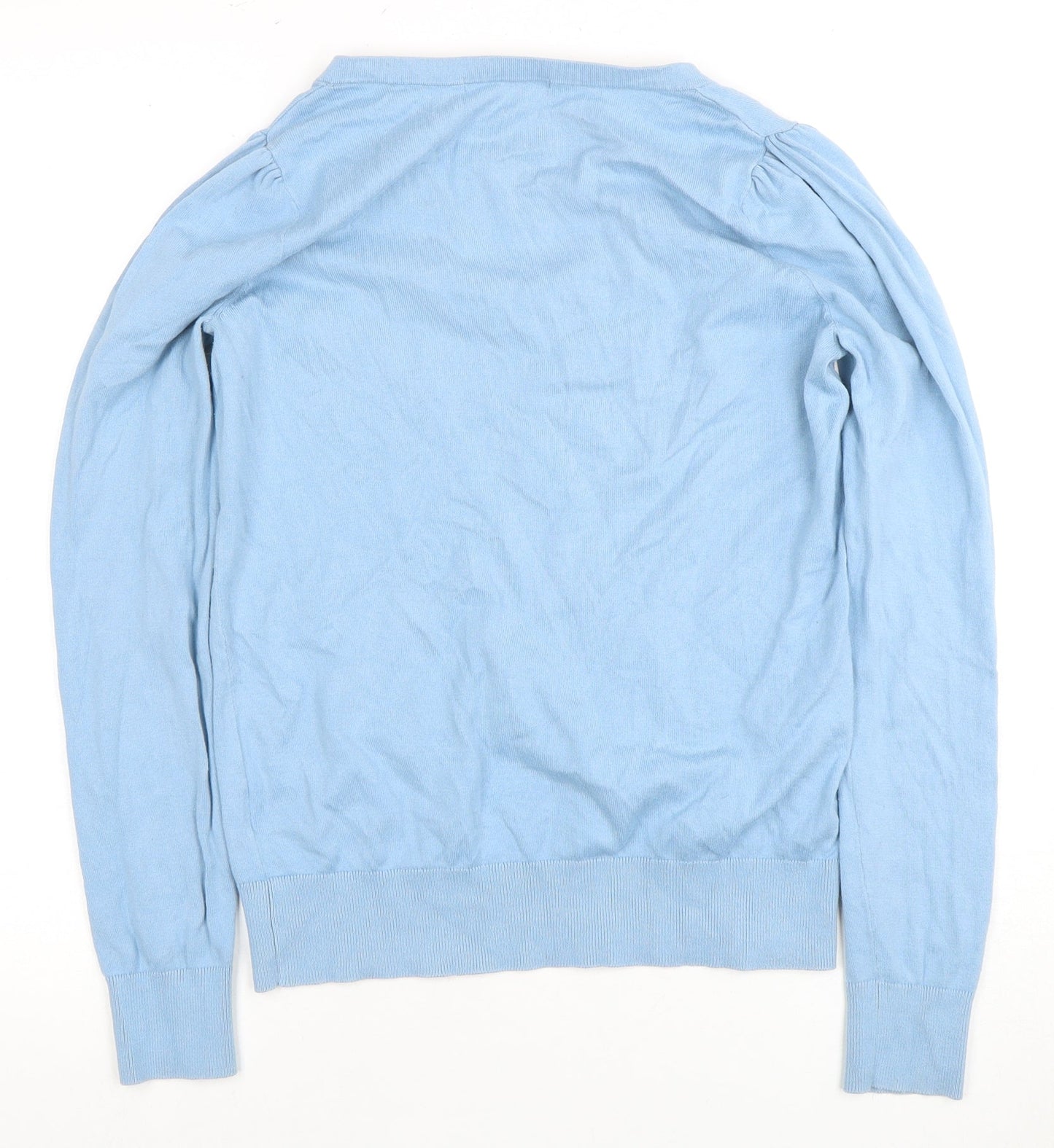Boden Women's Blue V-Neck Cotton Sweater - Size S