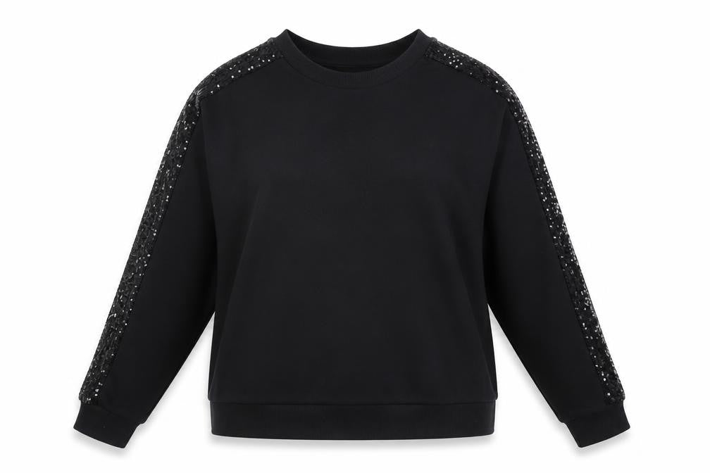 Marks & Spencer Women’s Black Sequin Pullover Sweatshirt - Size 16