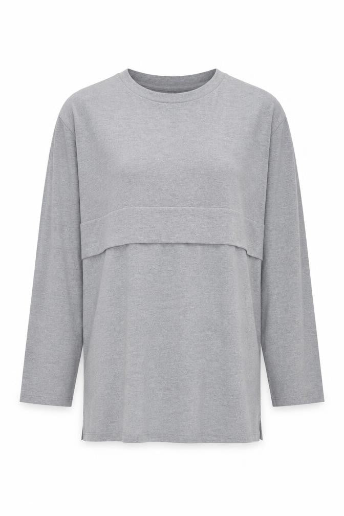 Next Women's Grey Long Sleeve T-Shirt, Size 16, Basic Style