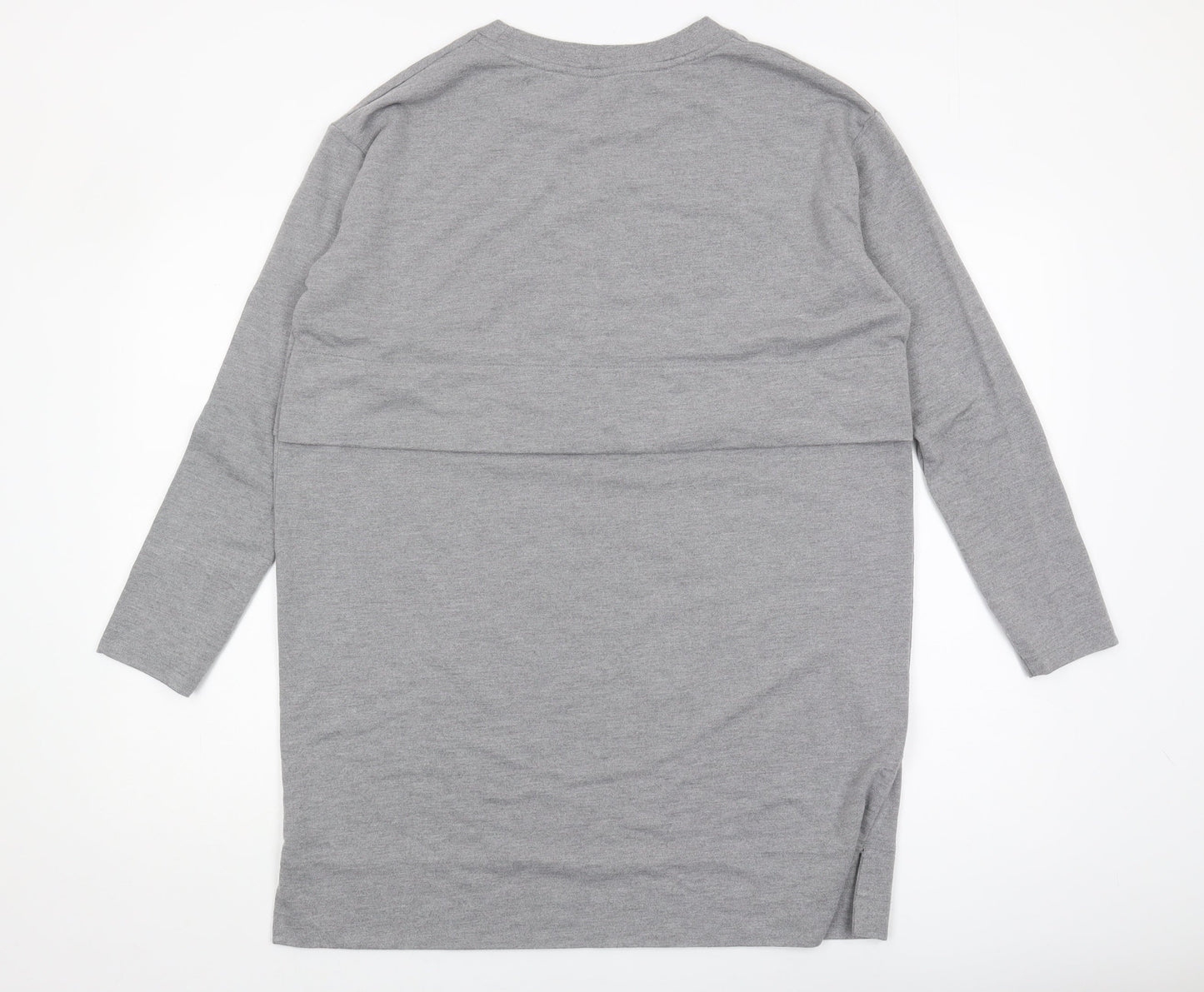 Next Women's Grey Long Sleeve T-Shirt, Size 16, Basic Style