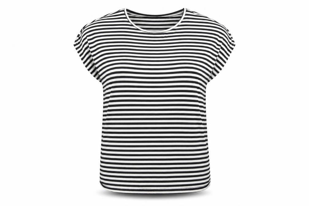 Vero Moda Women's Striped T-Shirt, Black, Size S