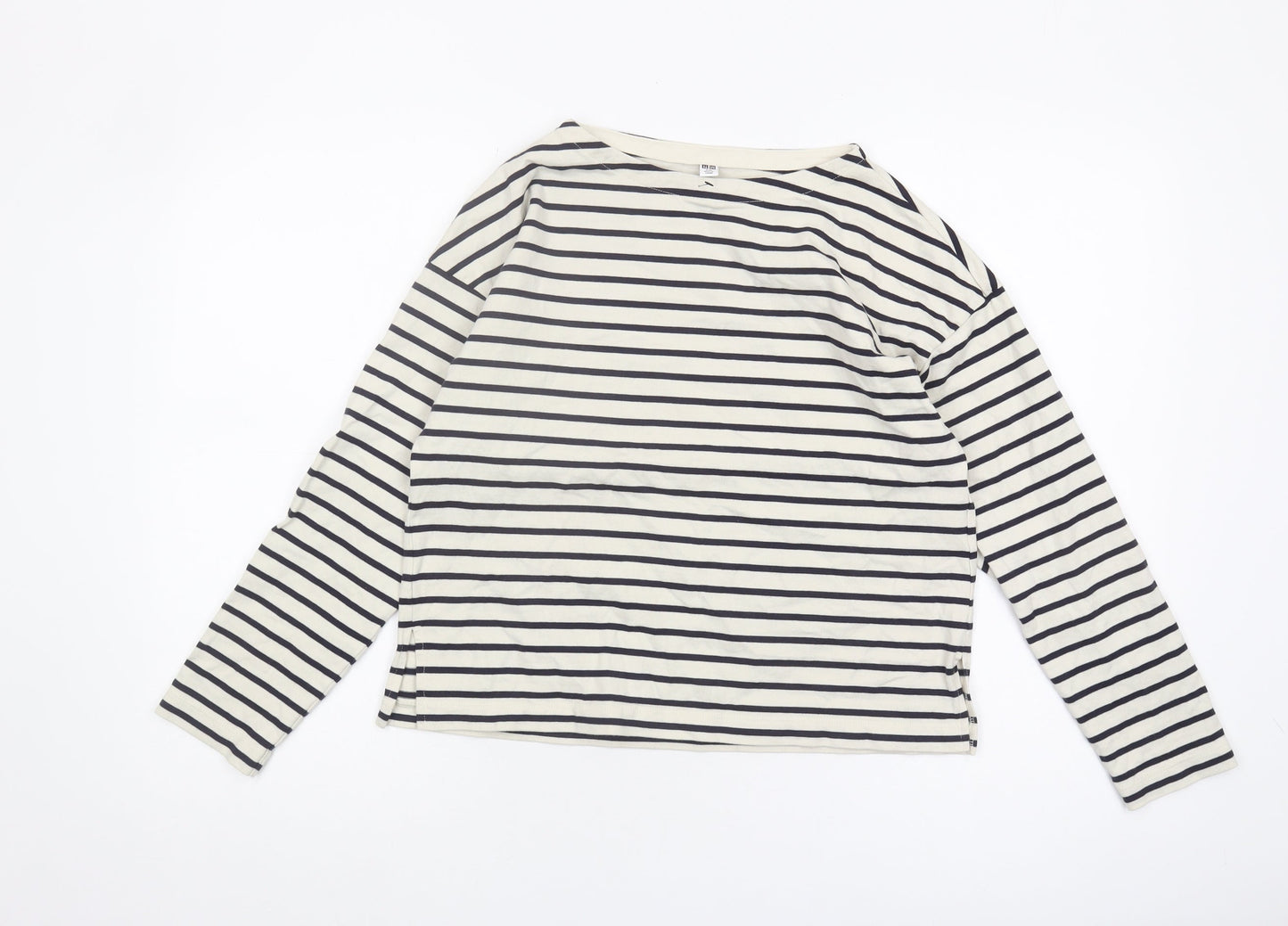 Uniqlo Women's Multicoloured Striped Long Sleeve T-Shirt
