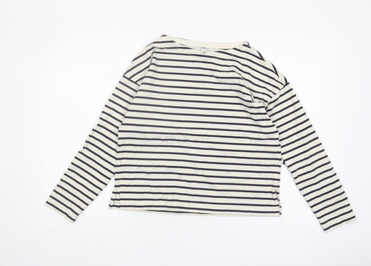 Uniqlo Women's Multicoloured Striped Long Sleeve T-Shirt