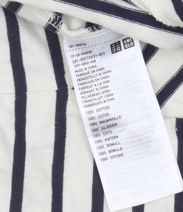 Uniqlo Women's Multicoloured Striped Long Sleeve T-Shirt