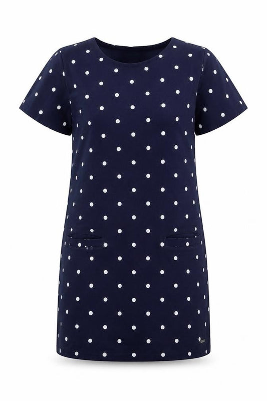 Joules Women's Blue Polka Dot Shift Dress Size 12