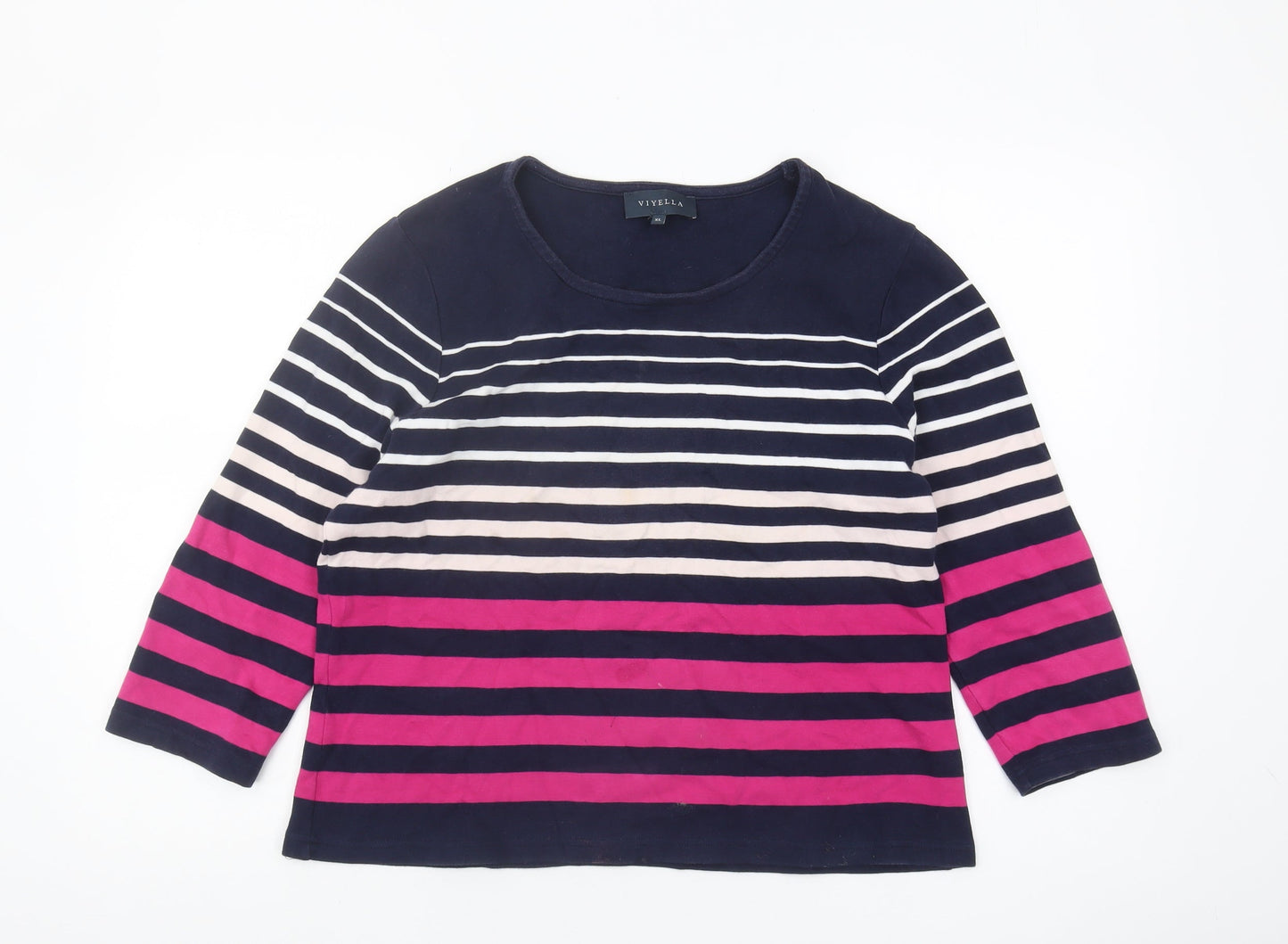 Viyella Women's Multicoloured Striped T-Shirt XL