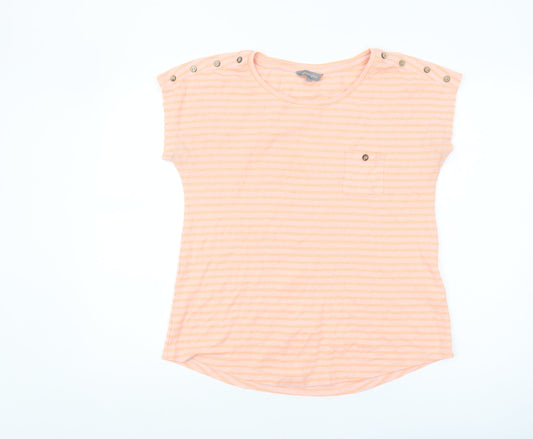 Principles Women's Orange Striped T-Shirt Size 12