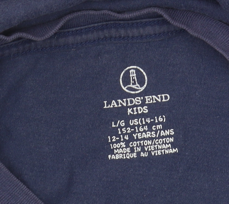 Lands' End Boys Blue Space Long Sleeve T-Shirt Size L