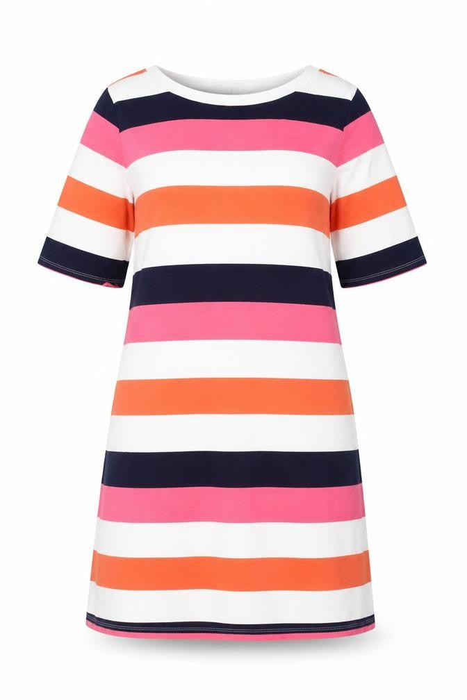 Gap Women's Multicoloured Striped T-Shirt Dress M