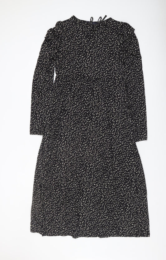 Marks and Spencer Womens Black Midi Dress Size 10