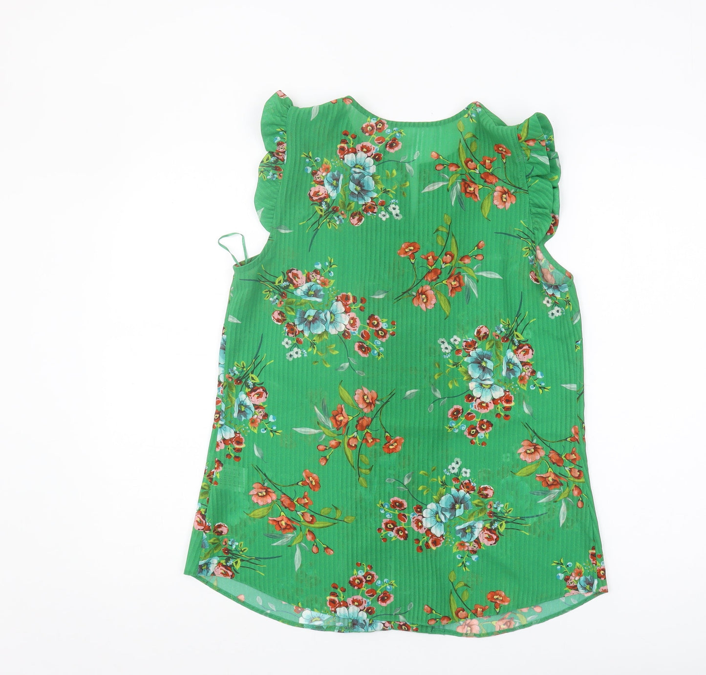 Roman Originals Green Floral Blouse, Size 10, Women's