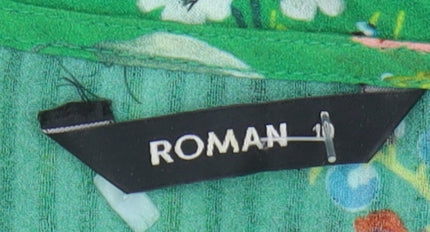 Roman Originals Green Floral Blouse, Size 10, Women's