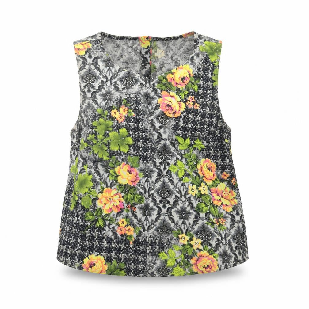 Topshop Women's Multicoloured Floral Tank Top Size 8