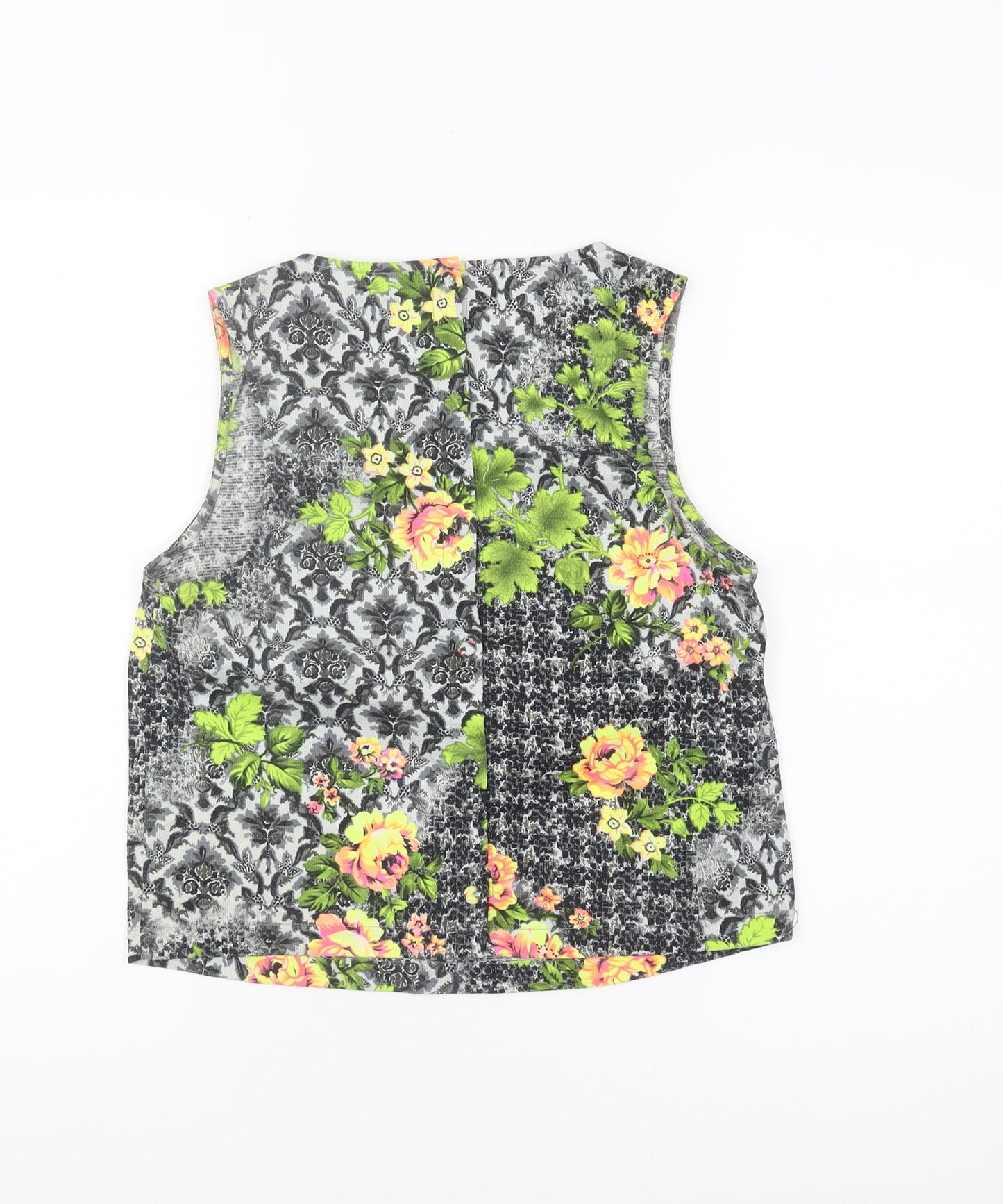 Topshop Women's Multicoloured Floral Tank Top Size 8