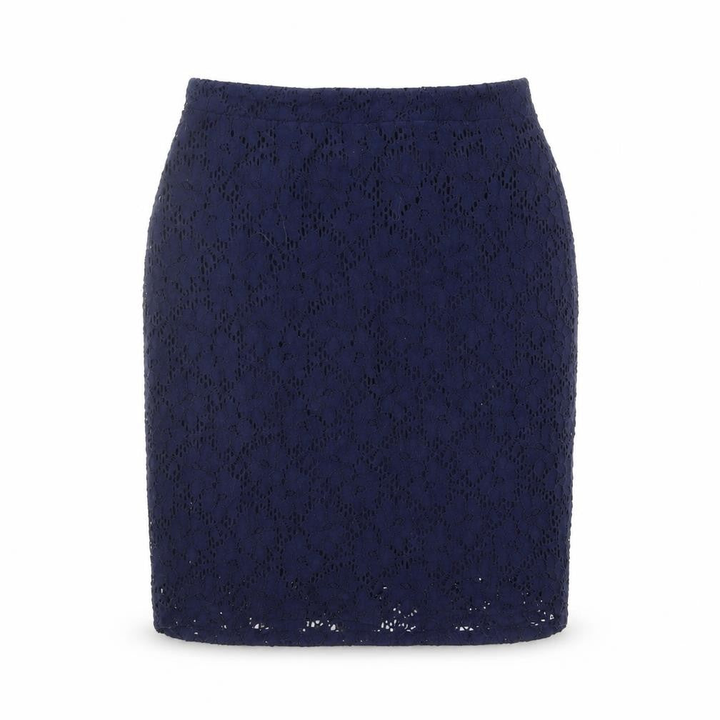 Savida Women's Blue Lace Pencil Skirt M