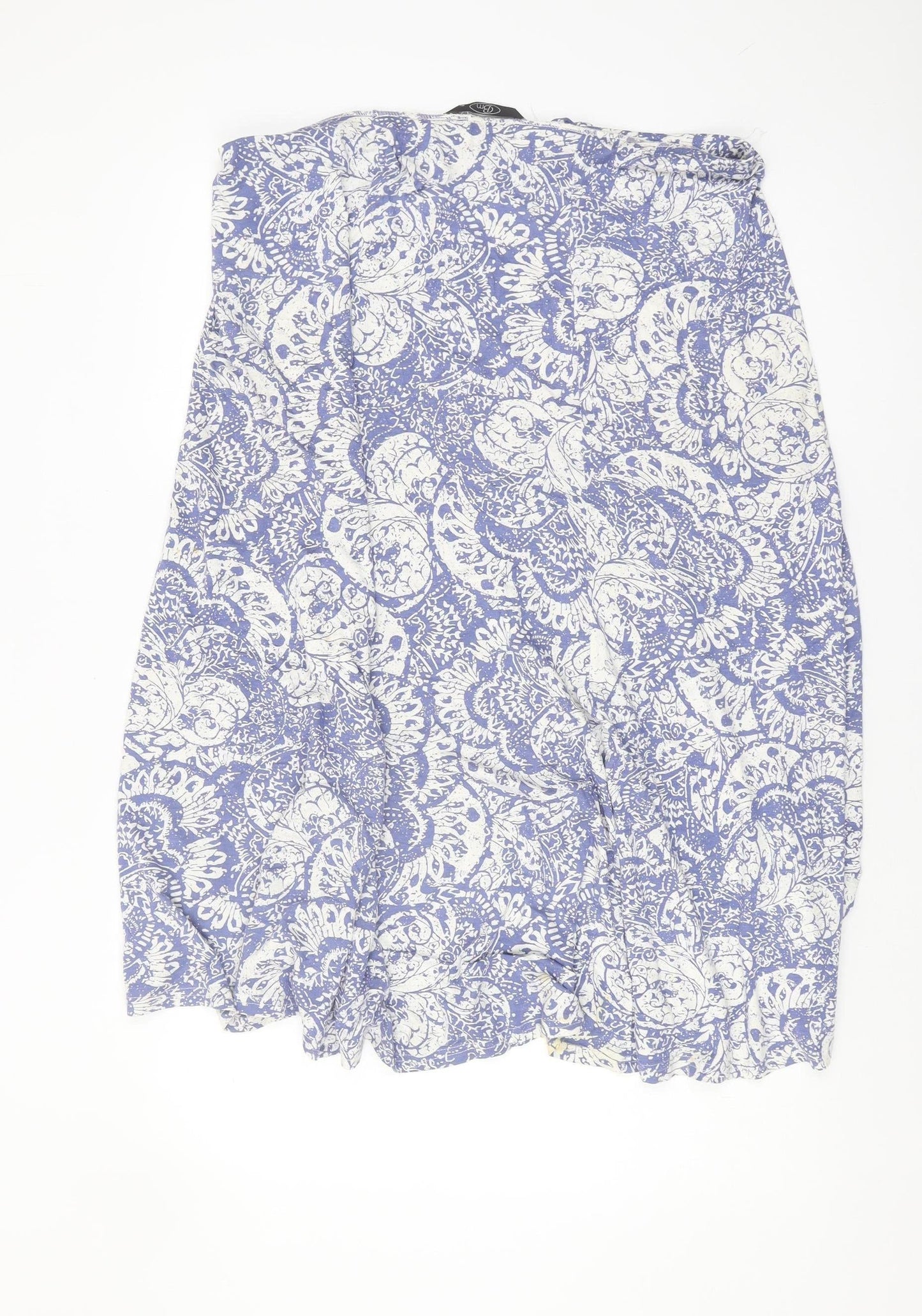 Women's Blue Paisley Skirt - Size 16