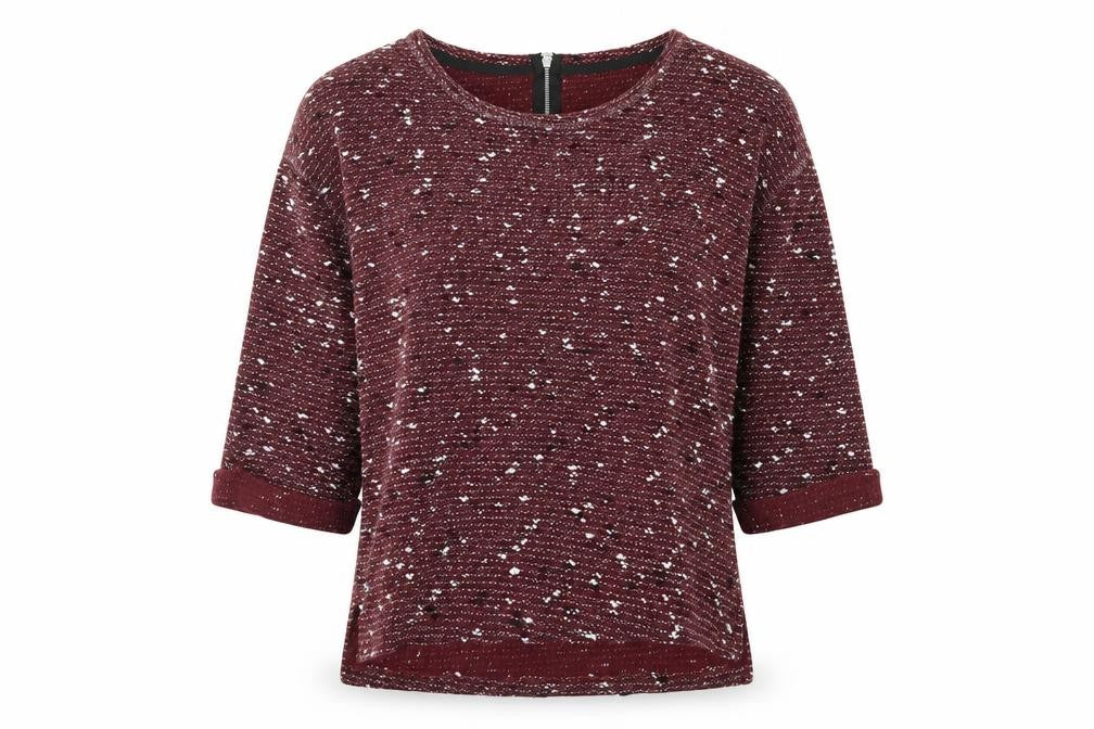 Next Women's Red Knit 3/4 Sleeve Top