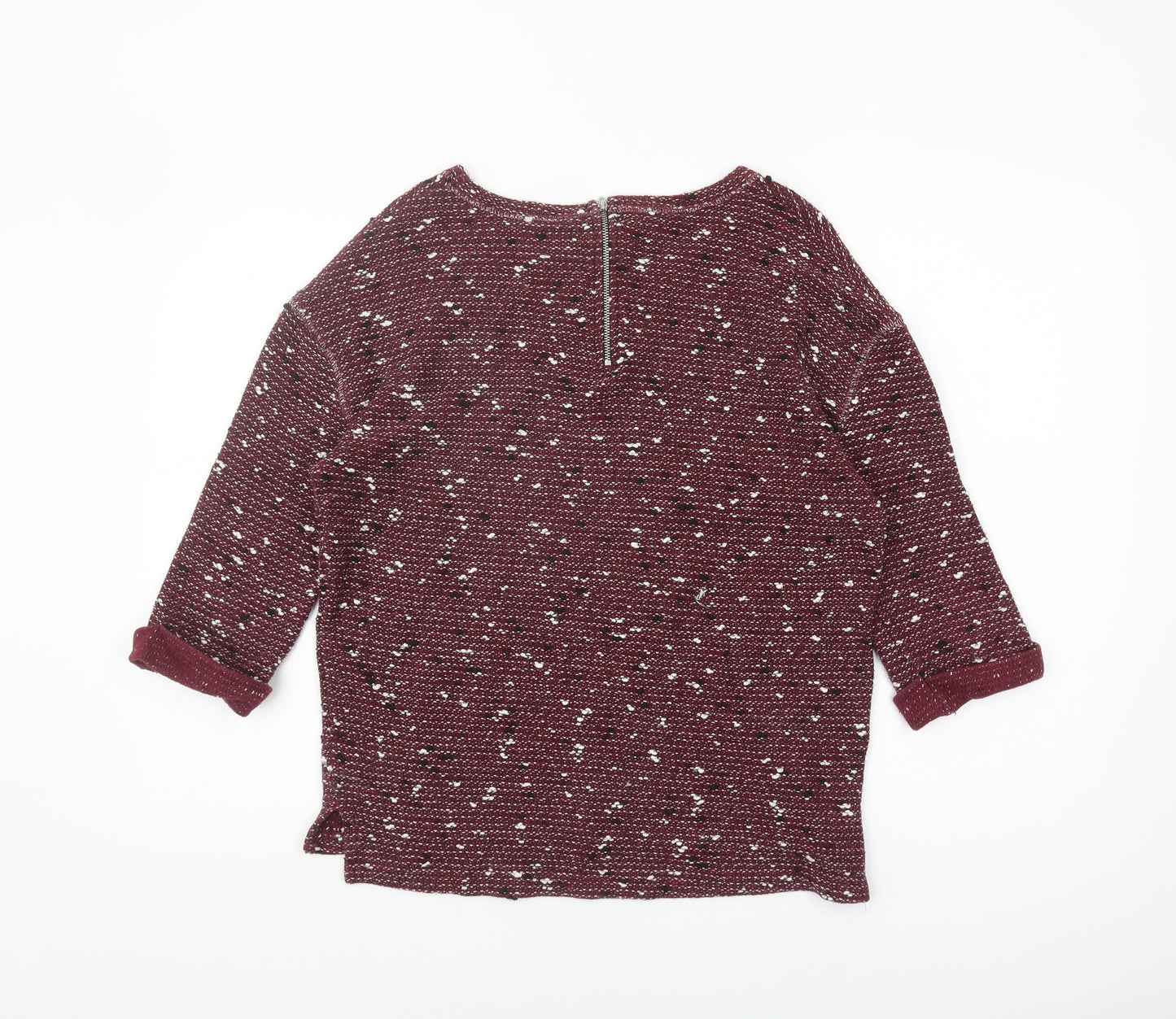 Next Women's Red Knit 3/4 Sleeve Top