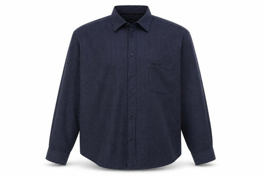 James Pringle Men's Blue 2XL Striped Long Sleeve Shirt