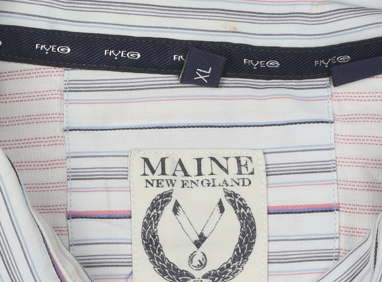 Maine New England Men's XL Multicoloured Striped Shirt