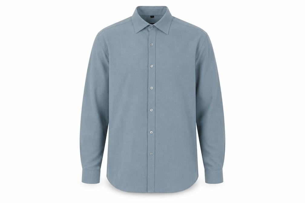 Lakeland Men's Blue Long Sleeve Button-Up Shirt S