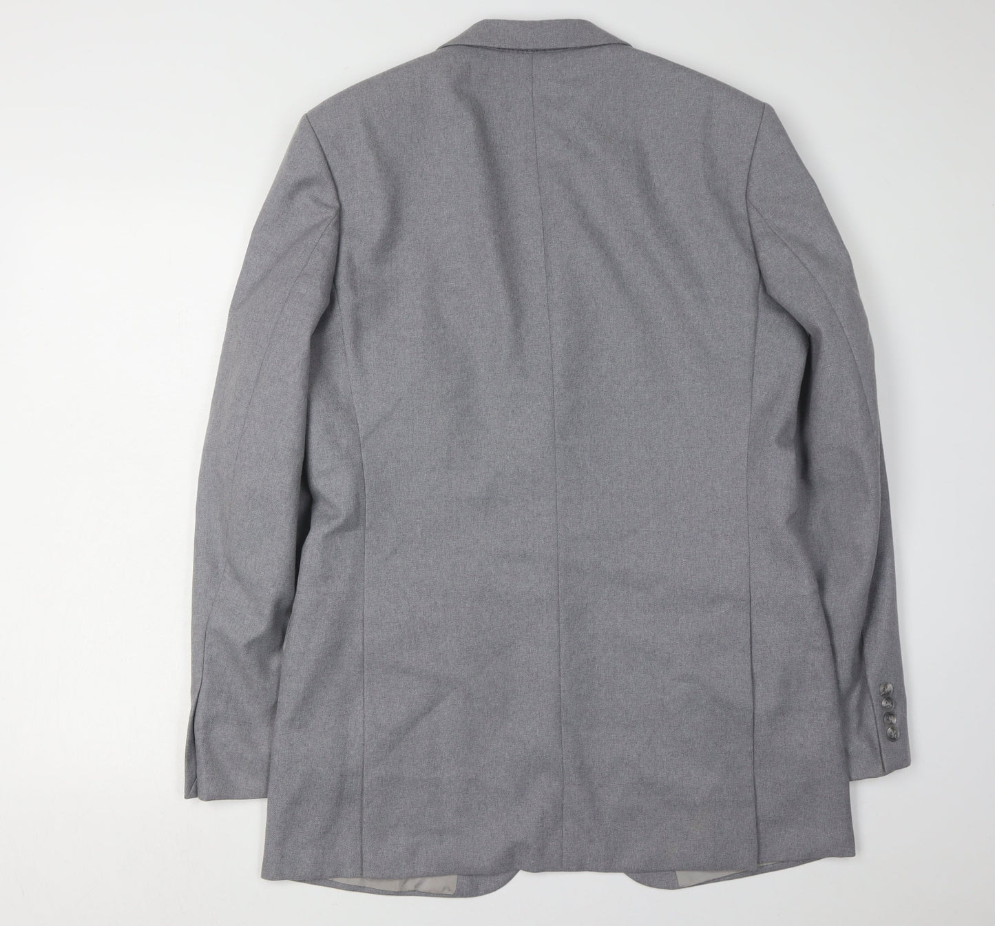 St Michael Men's Grey Blazer Size 40 Long Two-Button