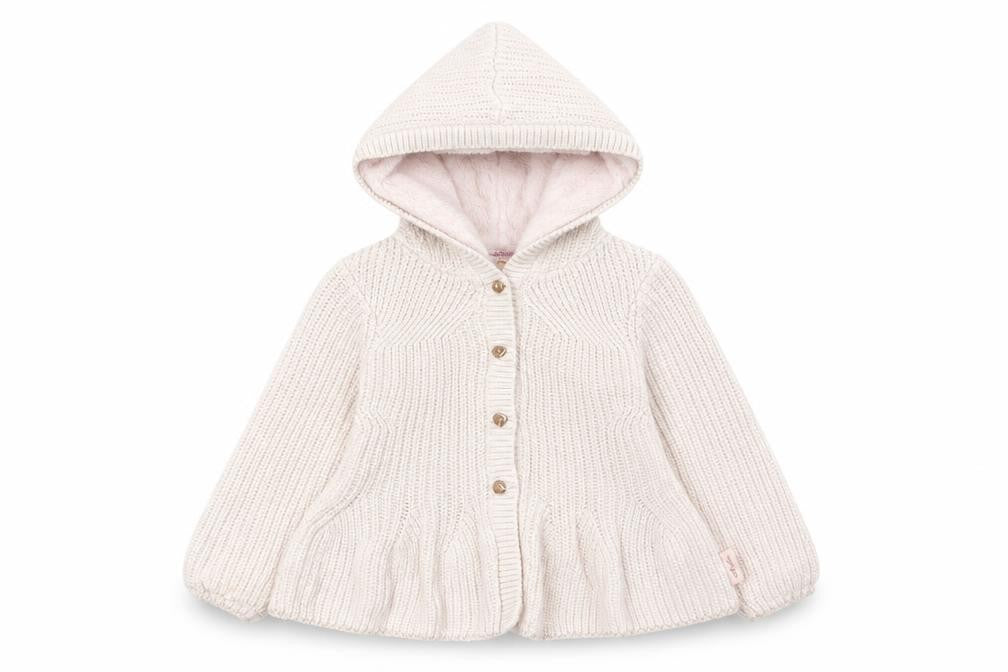 Baker by Ted Baker Girls Beige Cardigan 3-4 Years Hooded