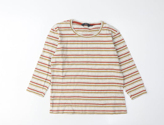 ISLE Essentials Women's Multicoloured Striped T-Shirt S