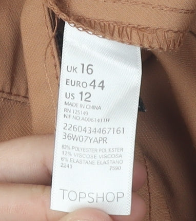 Topshop Brown Women's Trousers Size 16