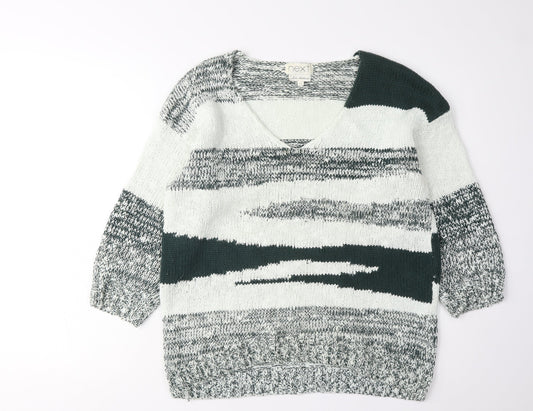 Next Women’s Multicoloured 3/4 Sleeve V-Neck Jumper