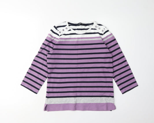 Isle Essentials Women's Striped Multicoloured T-Shirt 10-12