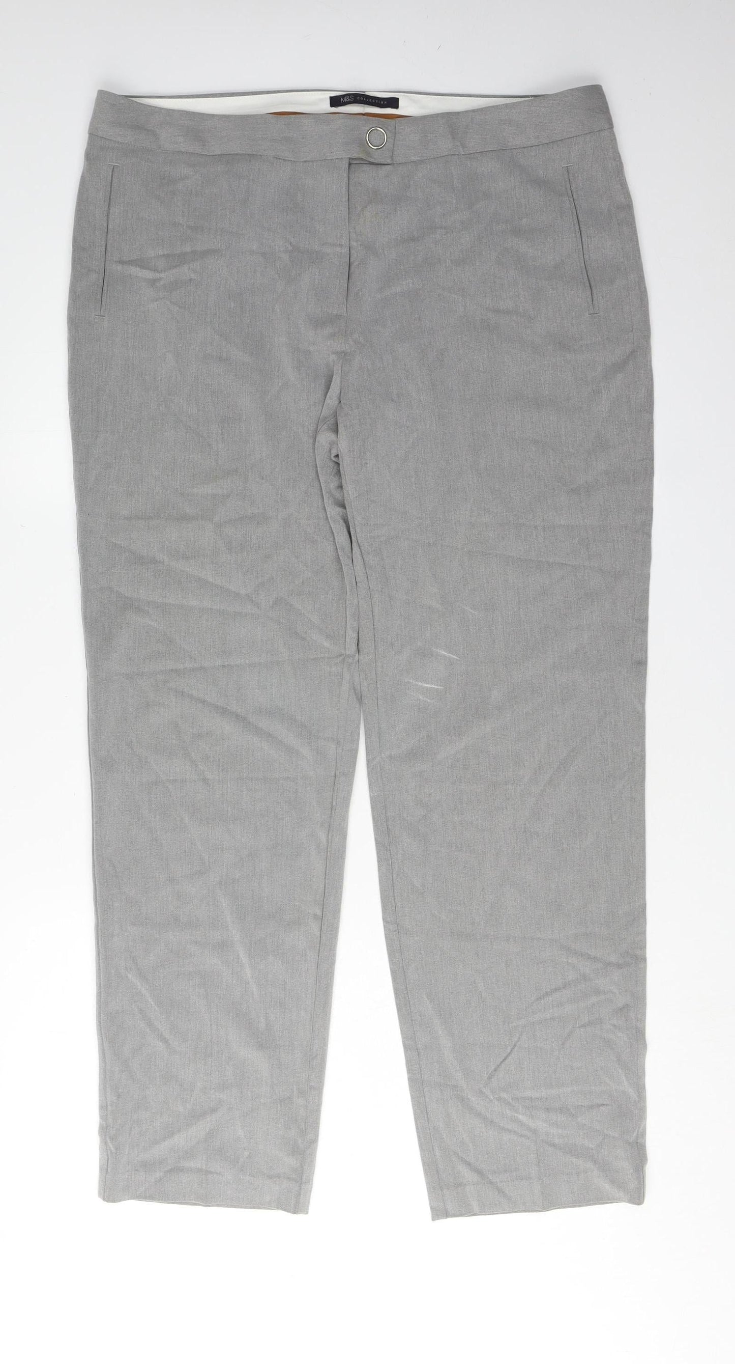 Marks and Spencer Women's Grey Trousers Size 16
