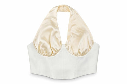 Front view of ASOS DESIGN Women's Ivory Camisole Top