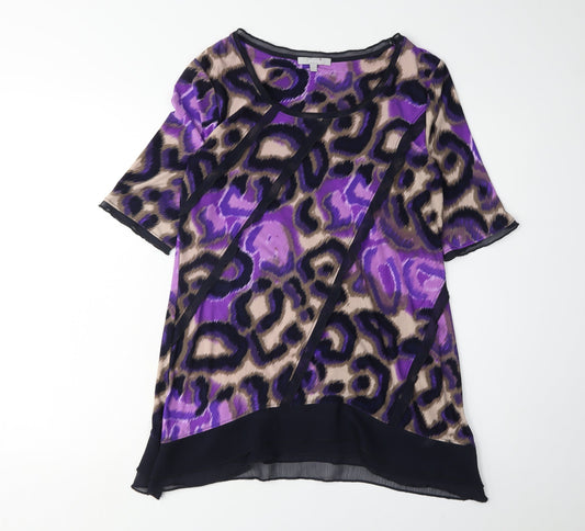 Marks and Spencer Womens Purple Animal Print Tunic Size 12
