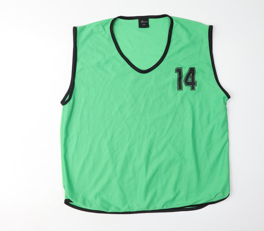 Precision Unisex Green Tank for Running & Gym - Size M