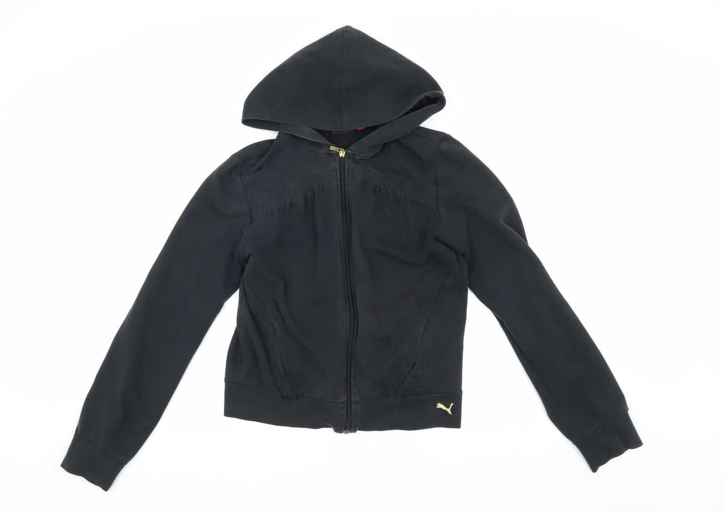 Puma Women's Black Jacket Size 16 Hooded Sporty