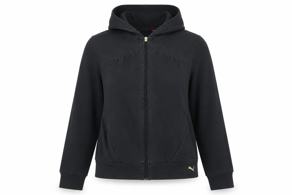 Puma Women's Black Jacket Size 16 Hooded Sporty