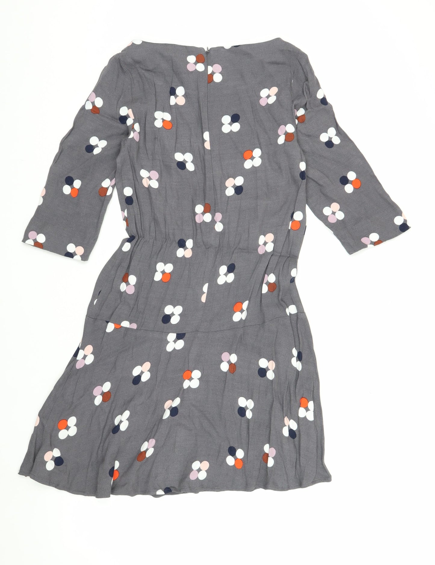 White Stuff Women's Grey Floral Dress Size 8