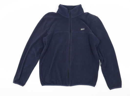 Jack & Jones Men's Blue Fleece Jacket - L, Casual Full Zip
