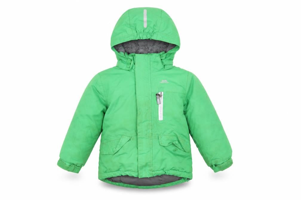 Trespass Boys Green Puffer Jacket 3 Years, Waterproof Hooded